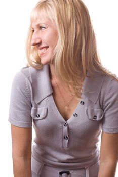 Blonde woman posing with smile. #2