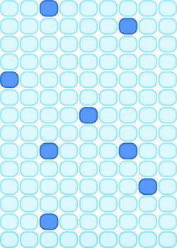 Illustration of blue tiles with random darker blue tiles.