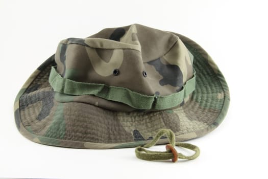 A camouflage hat isolated on white.