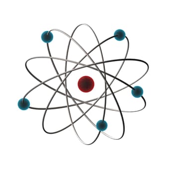3d illustrated of an atom
