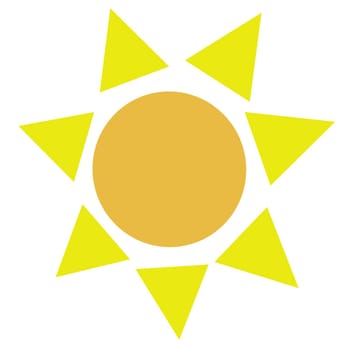 A simple illustration of the sun shining.