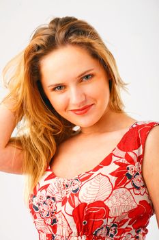 Photo of a young woman in a summer dress