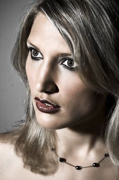 Closeup Portrait Of A Sensual Beautiful Blond Woman