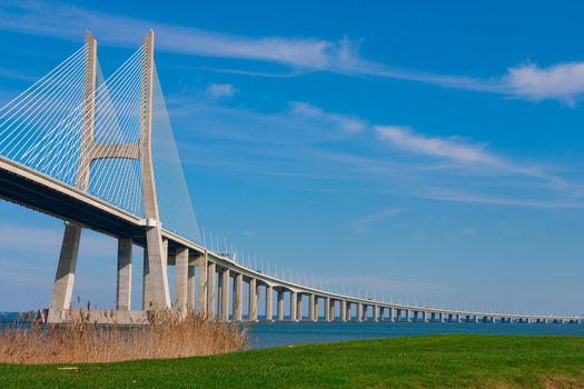 View of the Vasco da Gama bridge - Lisbon