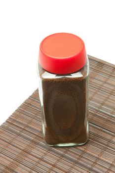 Instant coffee in glass bank-fragrant