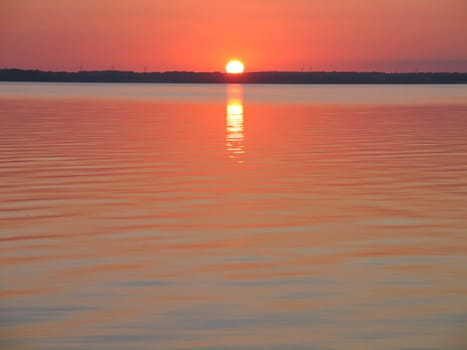 Sunset with clear big bright colors