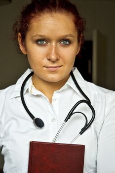 Young female doctor in clinic.