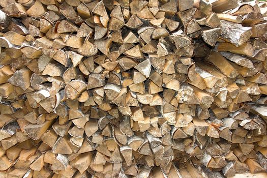 stack of firewood close up. Good for background.