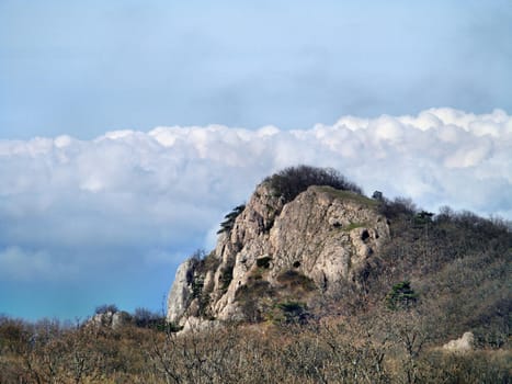 Autumn morning in Crimean mountains