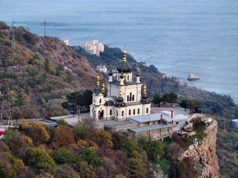 Church on mountain in Crimea