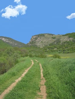 Summer landscape in Crimean mountains