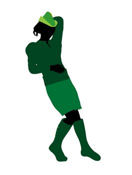 Peter Pan illustration silhouette on a white background