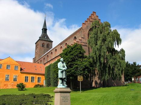 Sculpture statue of Hans Christian Andersen Odense Denmark