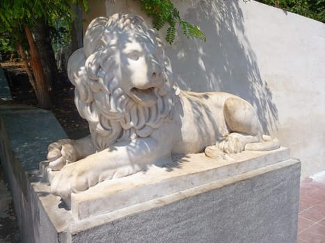 Marble lion on Count quay in Sevastopol 