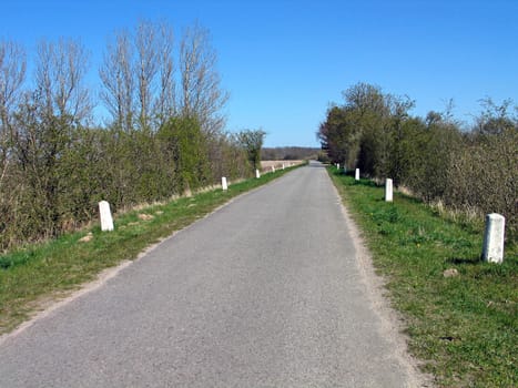 Empty road in the country 