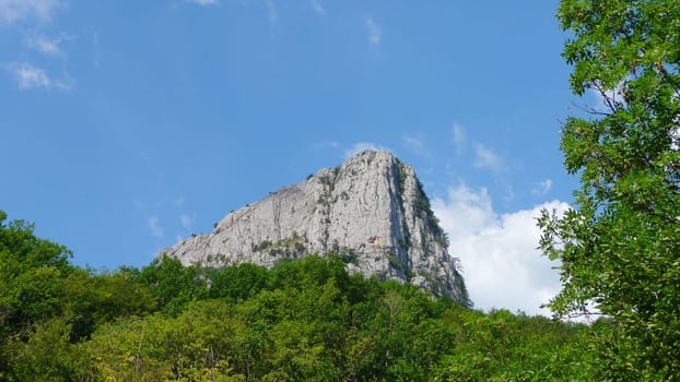 Mountain on a background sky in Crimea in summer