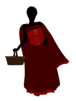 Little Red Riding Hood illustration silhouette on a white background