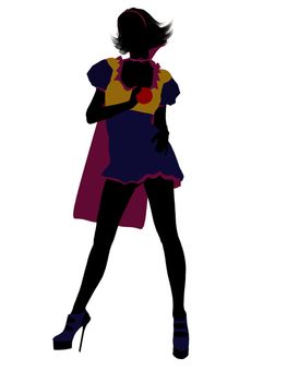 Snow White illustration silhouette on a white background