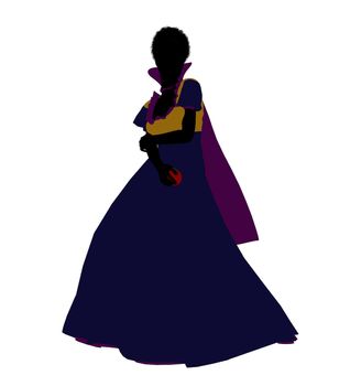 Snow White illustration silhouette on a white background