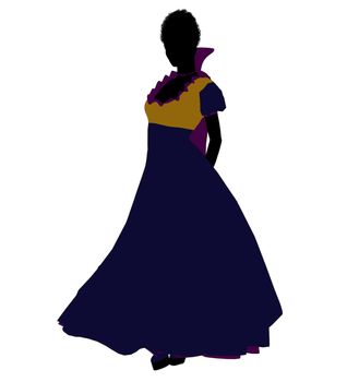 Snow White illustration silhouette on a white background