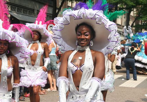 ROTTERDAM - SUMMER CARNIVAL, JULY 26, 2008. Carnival Queen in the parade at the Caribbean Carnaval in Rotterdam.