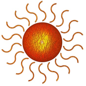 An illustration of the sun shining.