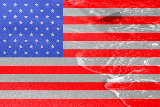 Computer designed highly detailed grunge illustration - Flag of USA