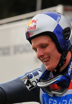 Thomas Morgenstern, winner of the world cup in ski jumping 07/08