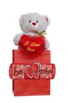 teddy bear illusrate valentines day