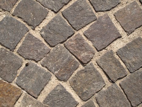 close-up image of the pavement of a street