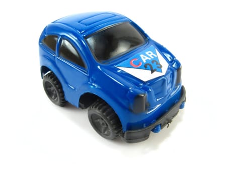 image of a rally toycar on a white background