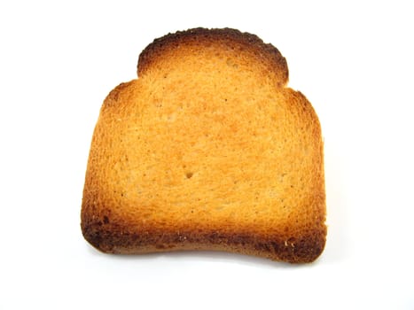 some slice of melba toast over a white background