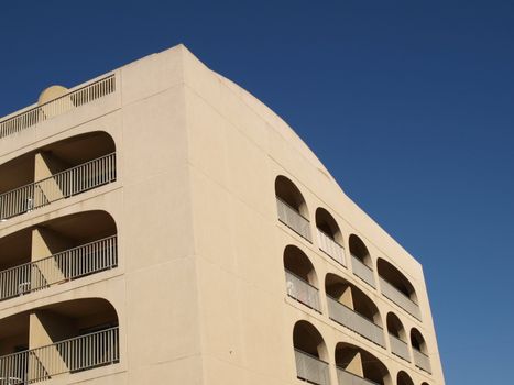 residential building and blue sky on french riviera