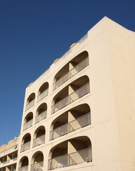 residential building and blue sky on french riviera