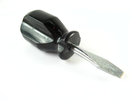 a photo of a screwdriver over a white background