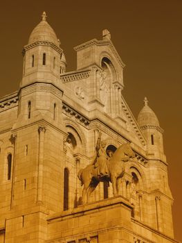 View of a part of the parisian City Hall by night