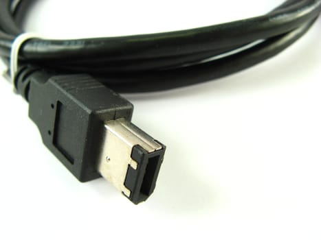 a firewire plug over a white background