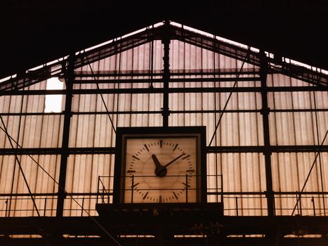 Image of the Saint-Lazare train station clock in Paris