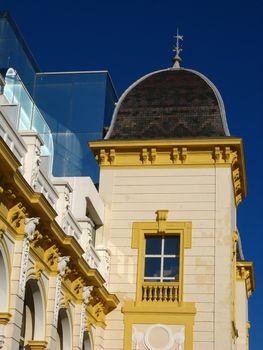 View of an ancient casino building on french riviera