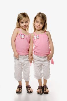 Female children Caucasian twins.