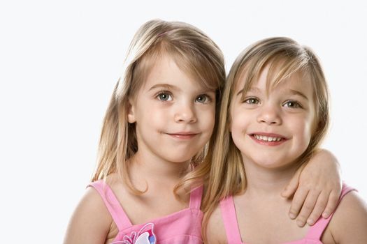 Female children Caucasian twins.