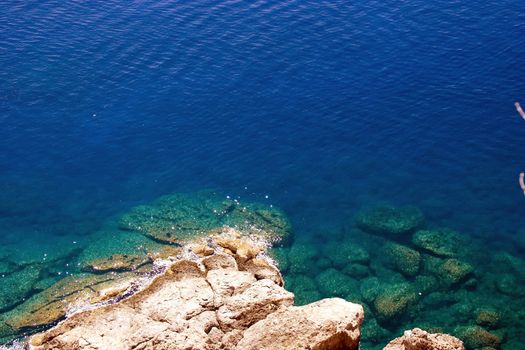 the coast in the near of Lindos