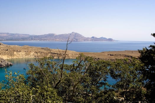 a bay in the near of Lindos