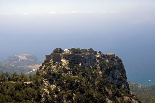 the castle and church of Monolithos