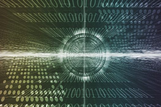Futuristic Technology Data Flow Color Digital Abstract