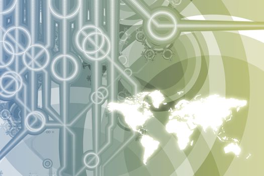 Global Business Color Technology Abstract in Colors