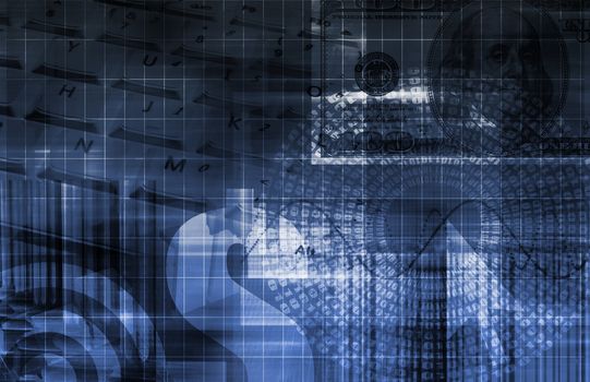 Global Business Color Technology Abstract in Colors