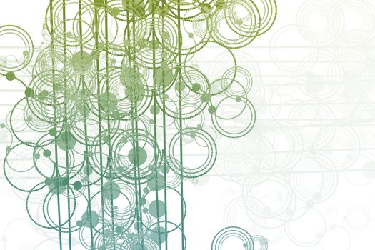 Clean Flowing Lines and Circles Abstract Background 