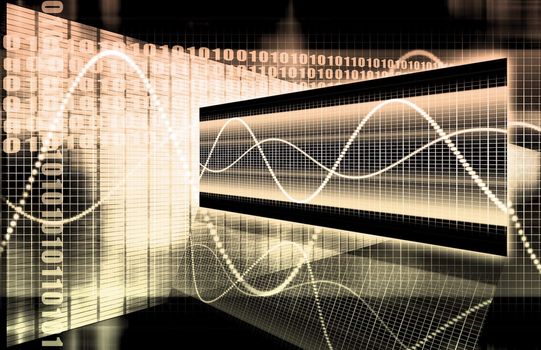 A Multimedia Technology Data as Art Background