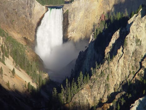 The lower falls of the Grand Canyon of the Yellowstone.